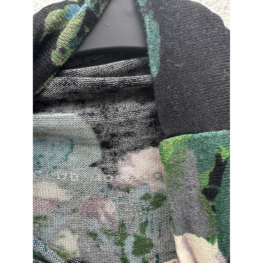 Club Monaco Floral Wool Blend Turtleneck Sweater Women Small Whimsigoth - Picture 3 of 6